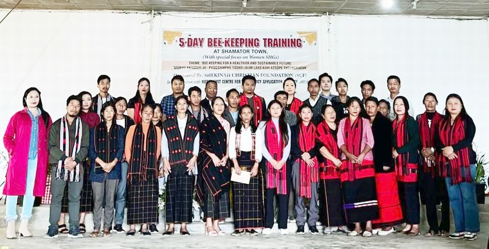 Participants with others during the beekeeping training conducted at Shamator Town from October 12 to 16.
